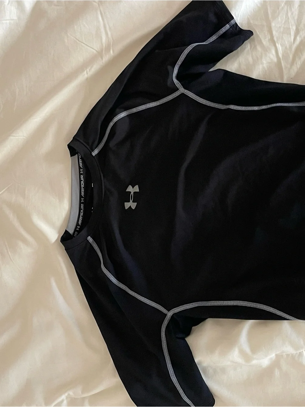Under Armour Black and Gray Compression HeatGear Top